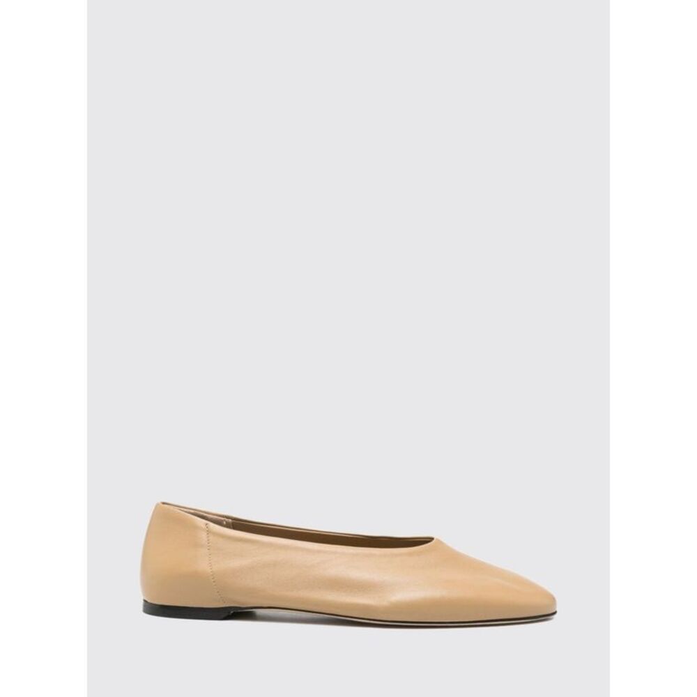 Toteme Women Toteme Smooth Leather Round-Toe Ballet Flats With Leather Sole